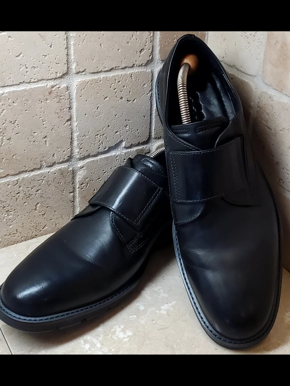 Ecco Men's Black Leather Slip-On Loafers Size 11-11.5 (45)
